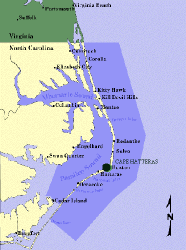 Incident was around 80 miles off Cape Hatteras © SW